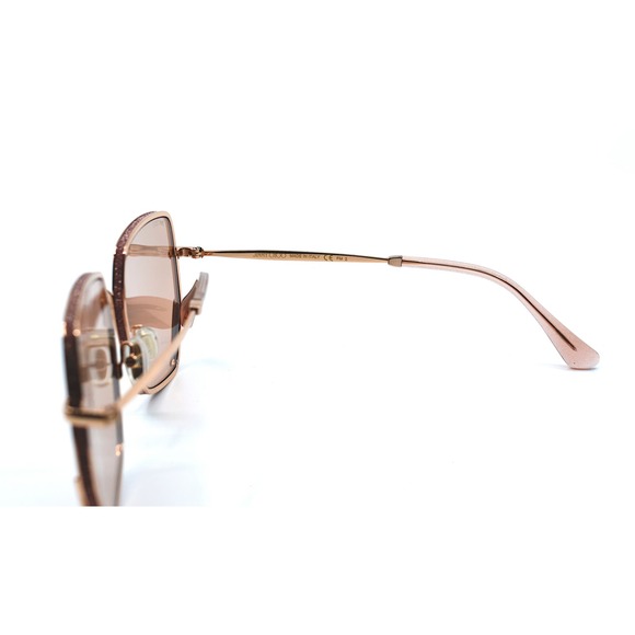 JIMMY CHOO ALINE/S EYR ROSE GOLD NUDE AUTHENTIC SUNGLASSES - Picture 10 of 13